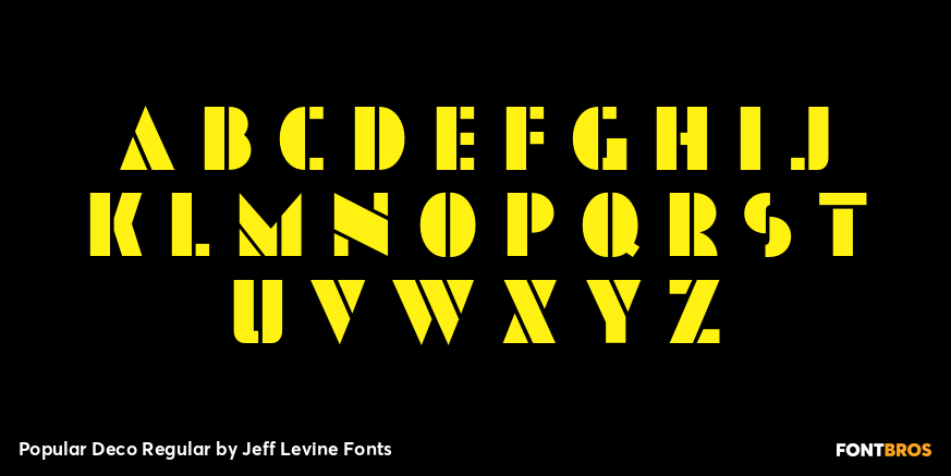 Popular Deco Regular Font Poster #2