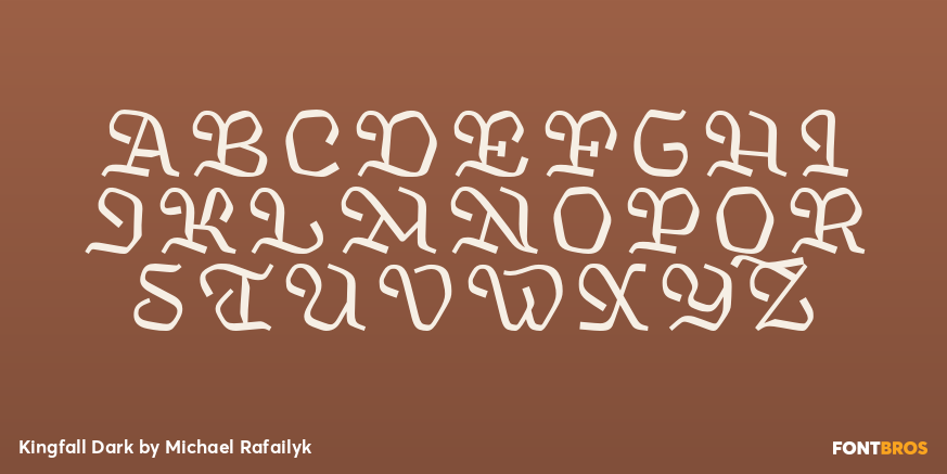 Kingfall Dark Font Poster #2