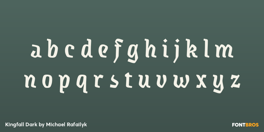 Kingfall Dark Font Poster #3