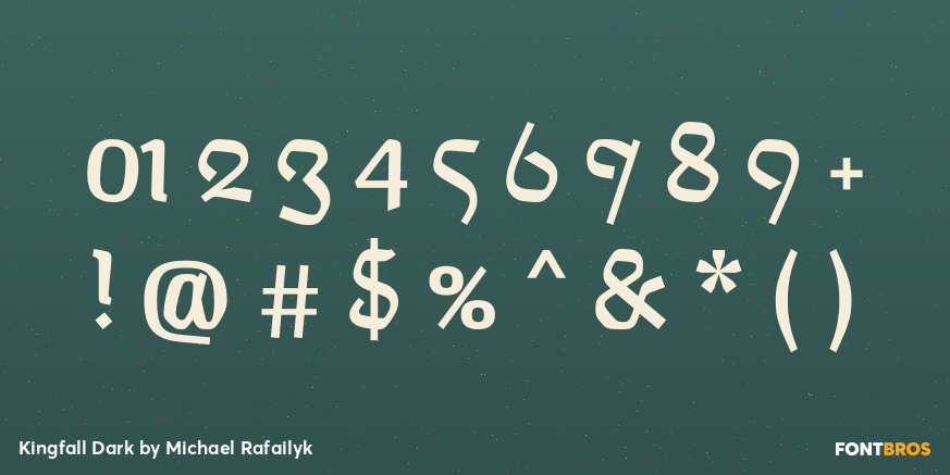 Kingfall Dark Font Poster #4