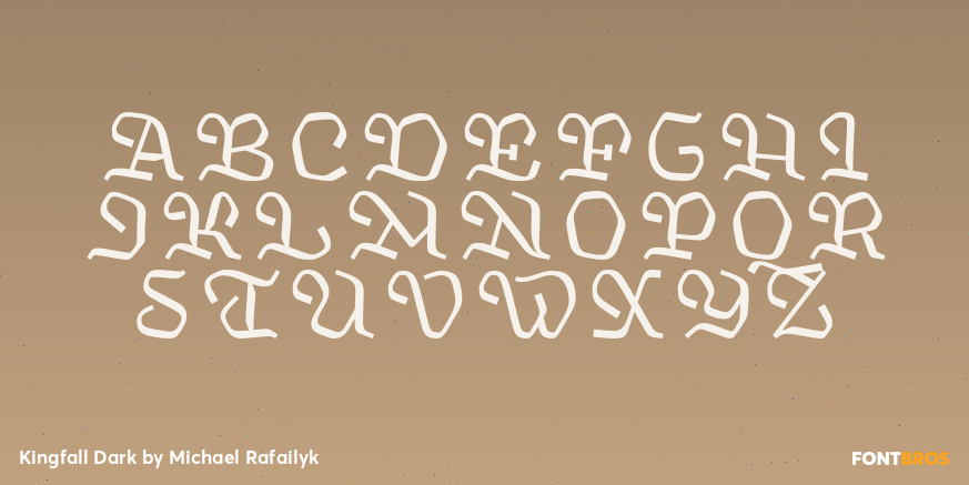 Kingfall Dark Font Poster #1