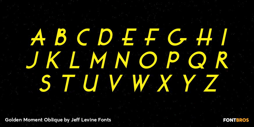 Golden Moment Oblique Font Poster #2