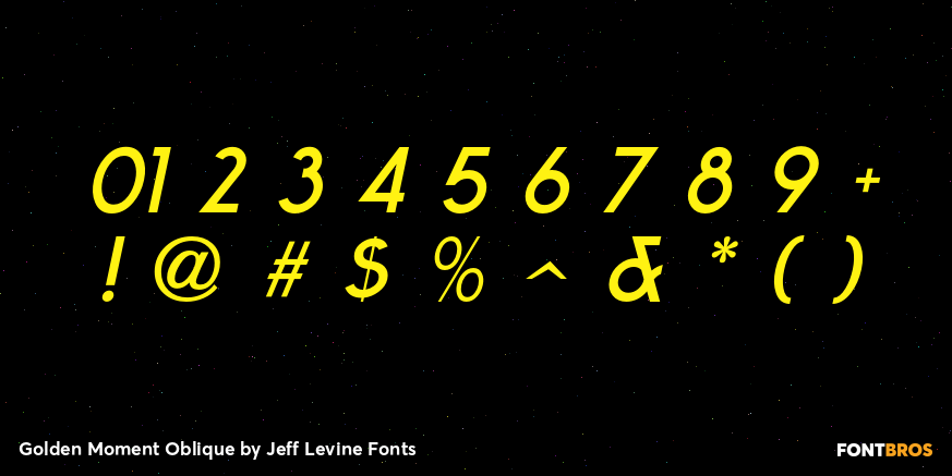 Golden Moment Oblique Font Poster #4