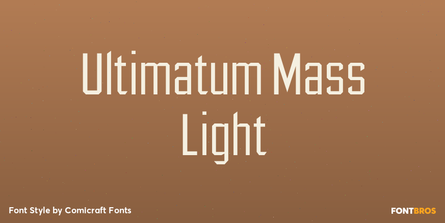 Ultimatum Mass Light Font Poster #1