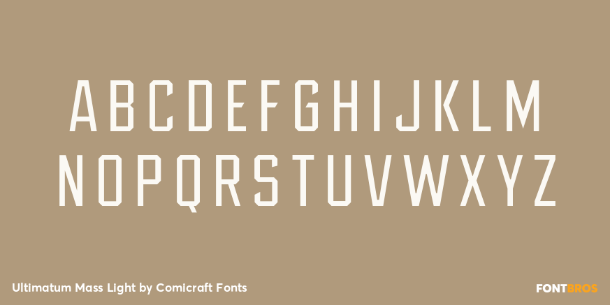 Ultimatum Mass Light Font Poster #2