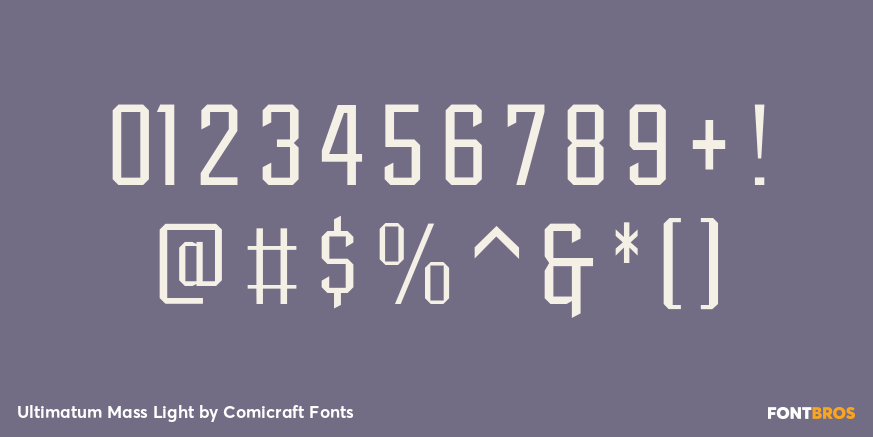 Ultimatum Mass Light Font Poster #4