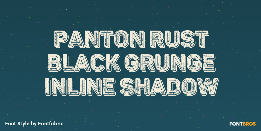 Panton Rust Black Grunge Inline Shadow Poster