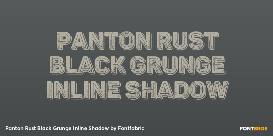 Panton Rust Black Grunge Inline Shadow Poster