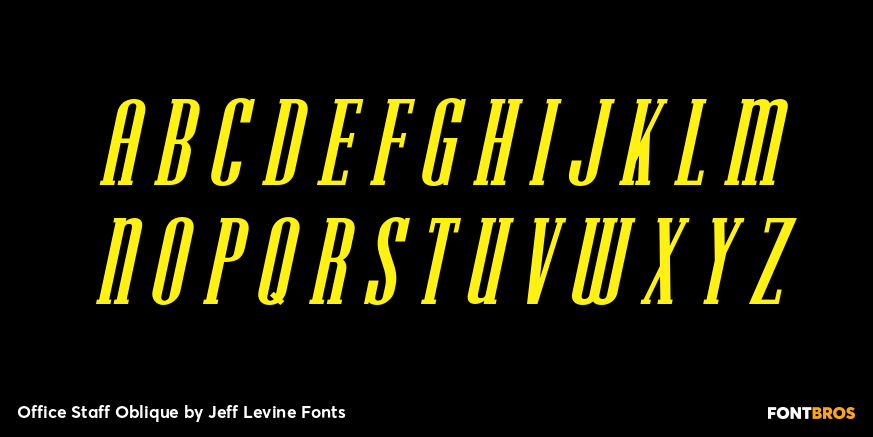 Office Staff Oblique Font Poster #1