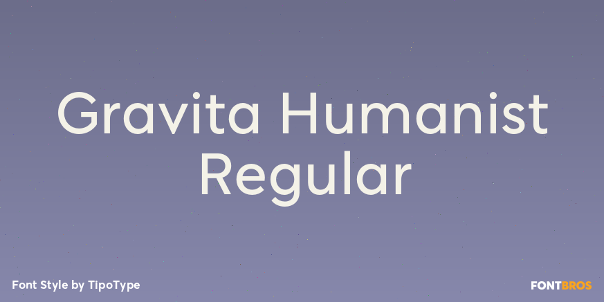 Gravita Humanist Regular Font Poster #1