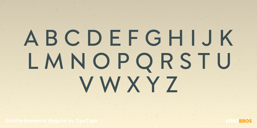 Gravita Humanist Regular Font Poster #1