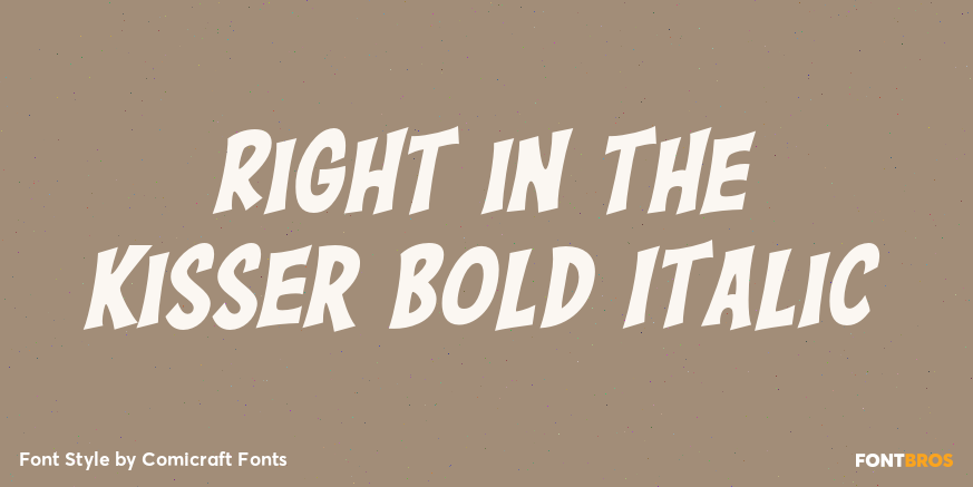 Right in the Kisser Bold Italic Poster