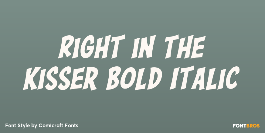 Right in the Kisser Bold Italic Poster