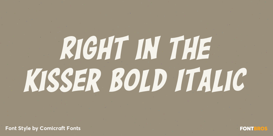 Right in the Kisser Bold Italic Poster