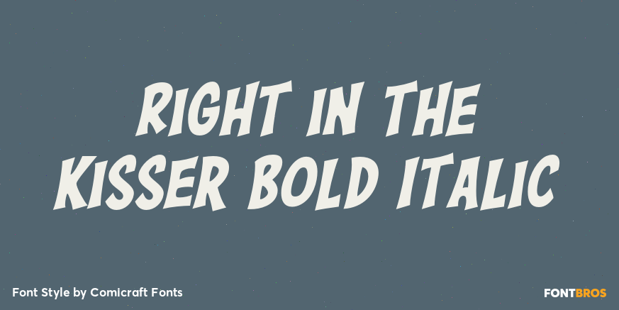 Right in the Kisser Bold Italic Poster