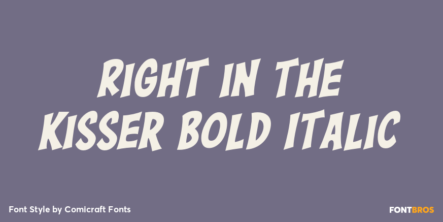 Right in the Kisser Bold Italic Poster