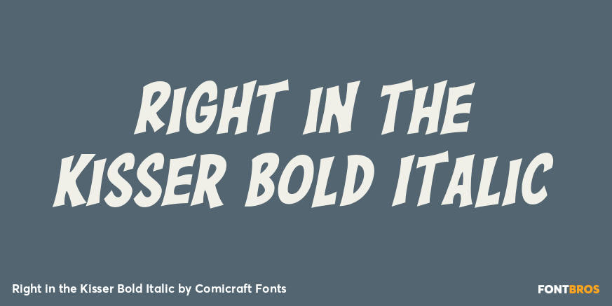 Right in the Kisser Bold Italic Poster