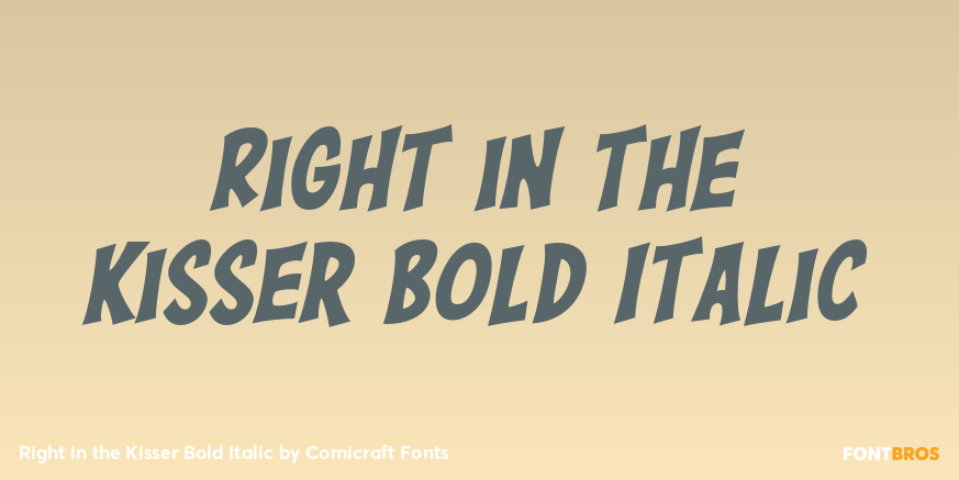 Right in the Kisser Bold Italic Poster