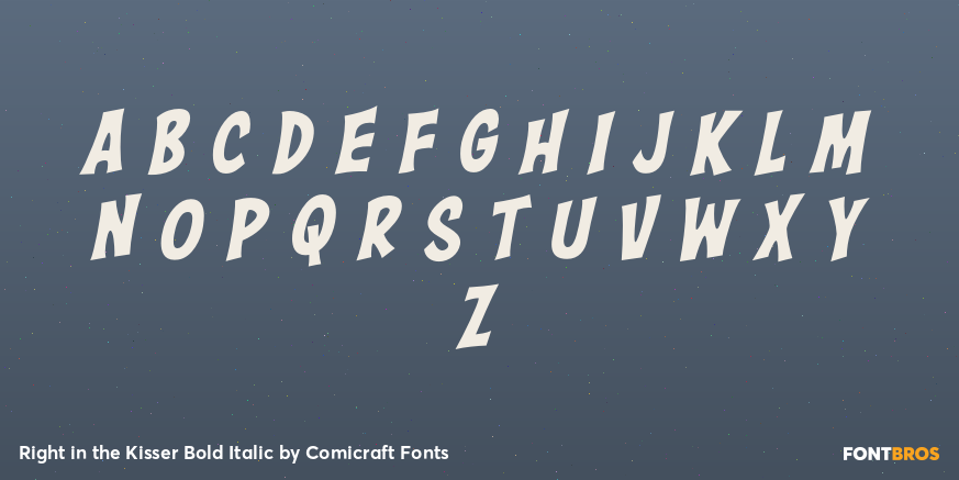 Right in the Kisser Bold Italic Font Poster #2