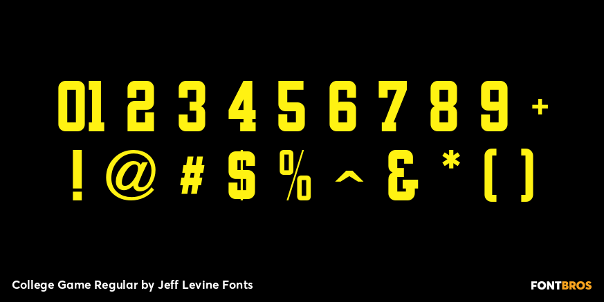 College Game Regular Font Poster #4
