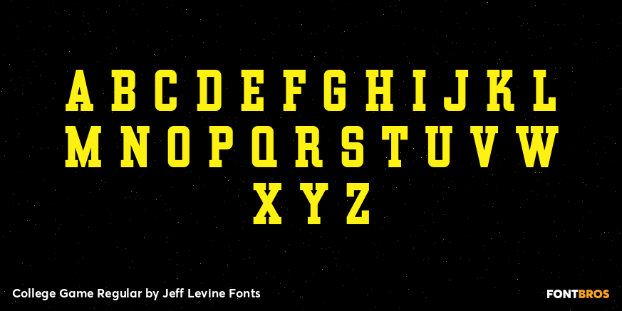 College Game Regular Font Poster #2