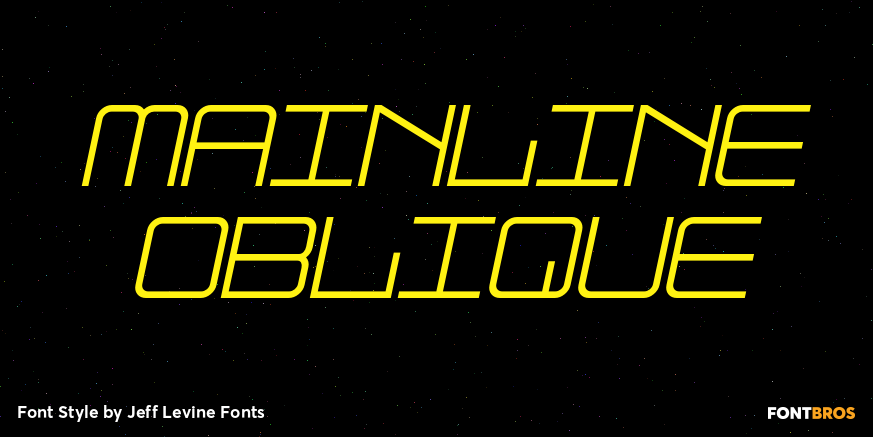 Mainline Oblique Font Poster #1