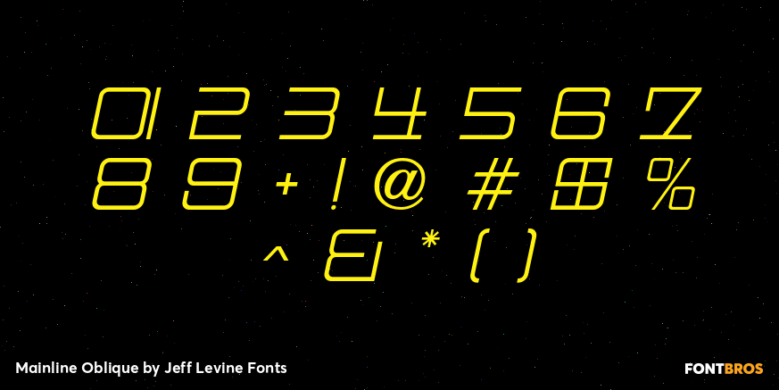 Mainline Oblique Font Poster #4