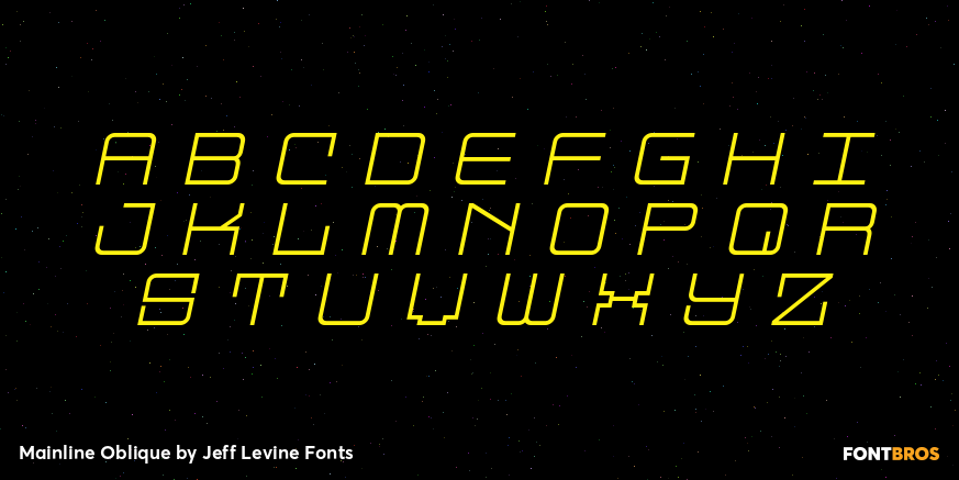 Mainline Oblique Font Poster #3