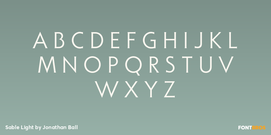 Sable Light Font Poster #2