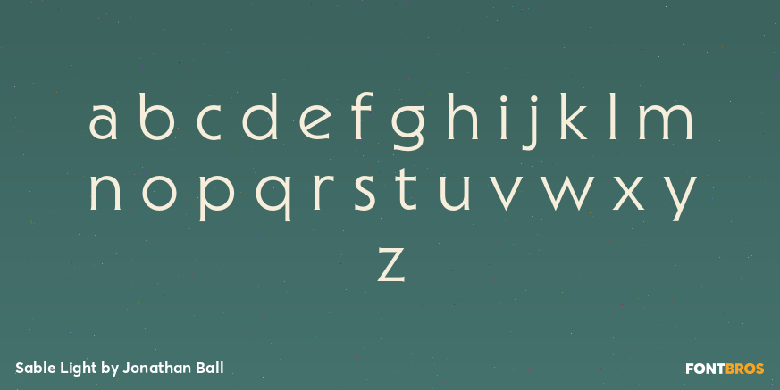 Sable Light Font Poster #3