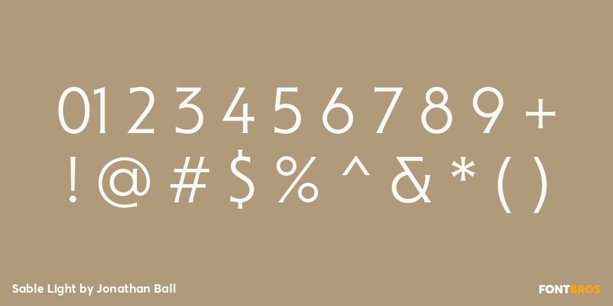 Sable Light Font Poster #4