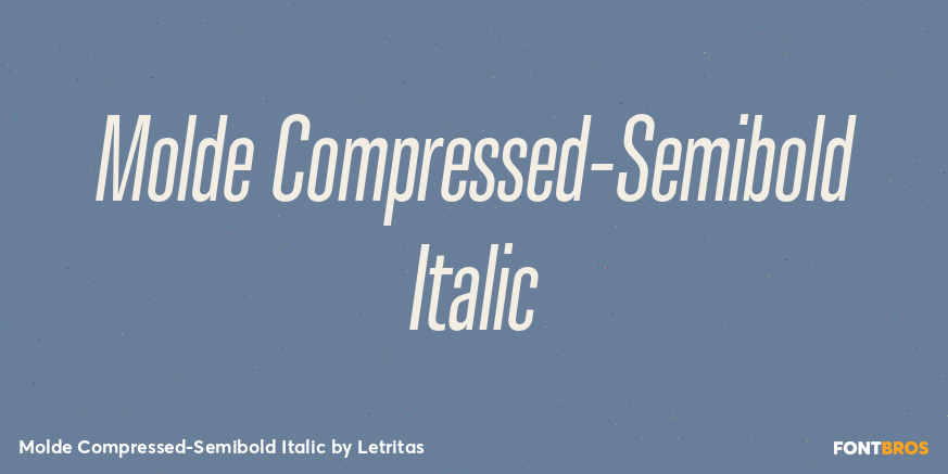 Molde Compressed-Semibold Italic Font Poster #1