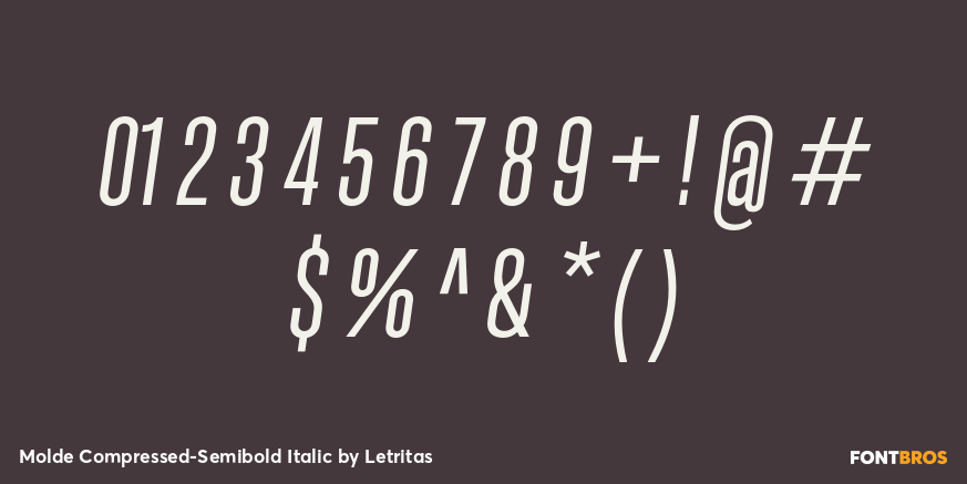 Molde Compressed-Semibold Italic Font Poster #4