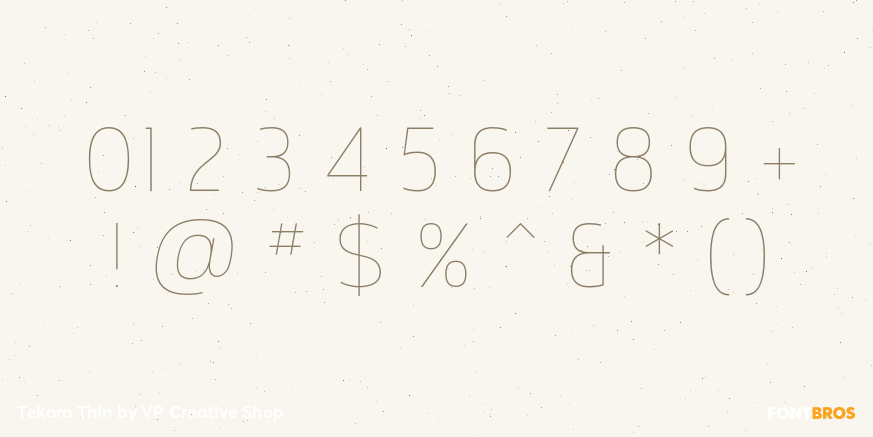 Tekoro Thin Font Poster #4