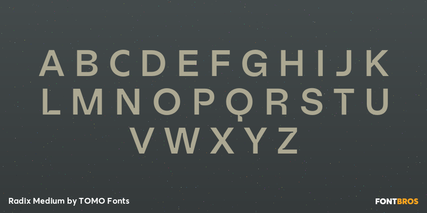 Radix Medium Font Poster #1