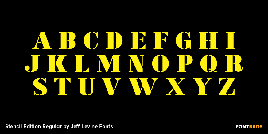 Stencil Edition Regular Font Poster #3