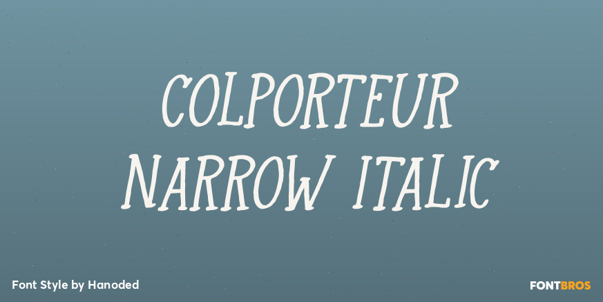Colporteur Narrow Italic Poster