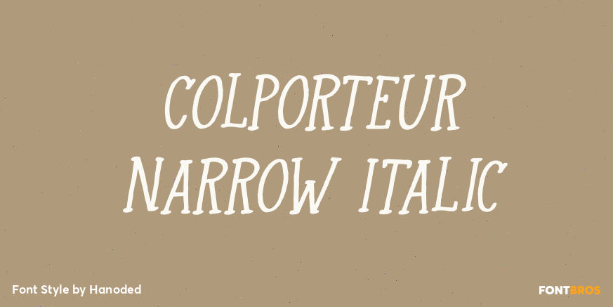 Colporteur Narrow Italic Poster