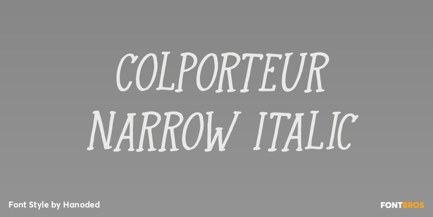 Colporteur Narrow Italic Poster