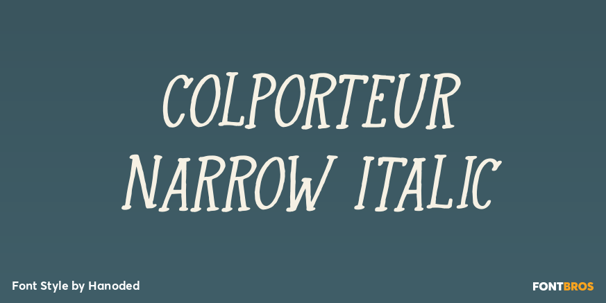 Colporteur Narrow Italic Poster