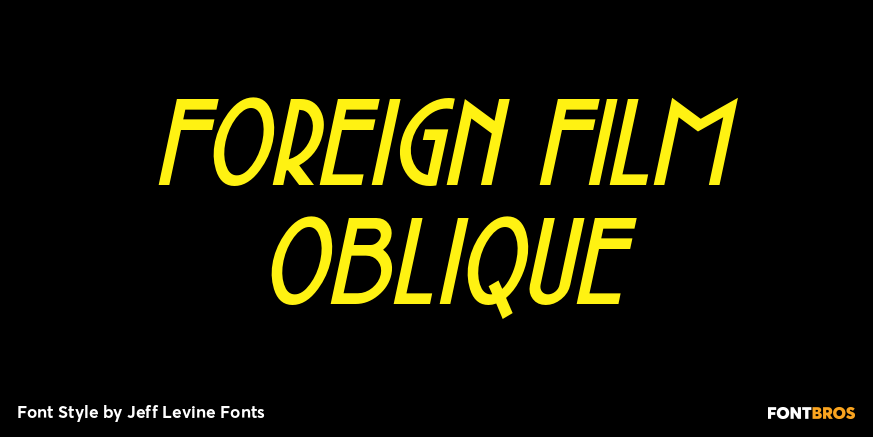Foreign Film Oblique Poster