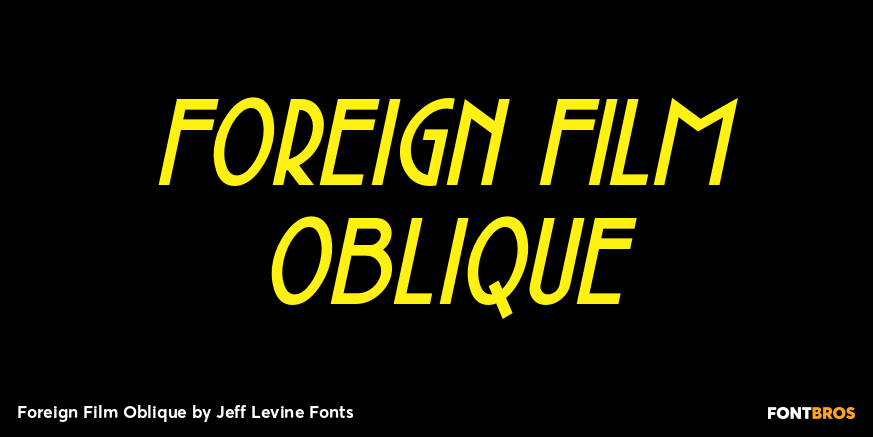 Foreign Film Oblique Poster