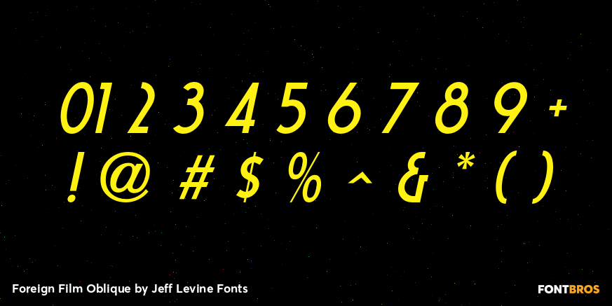 Foreign Film Oblique Font Poster #4