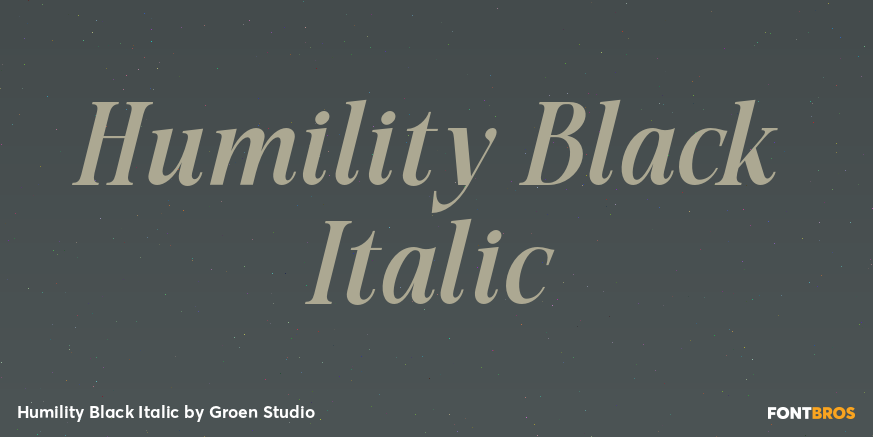 Humility Black Italic Poster