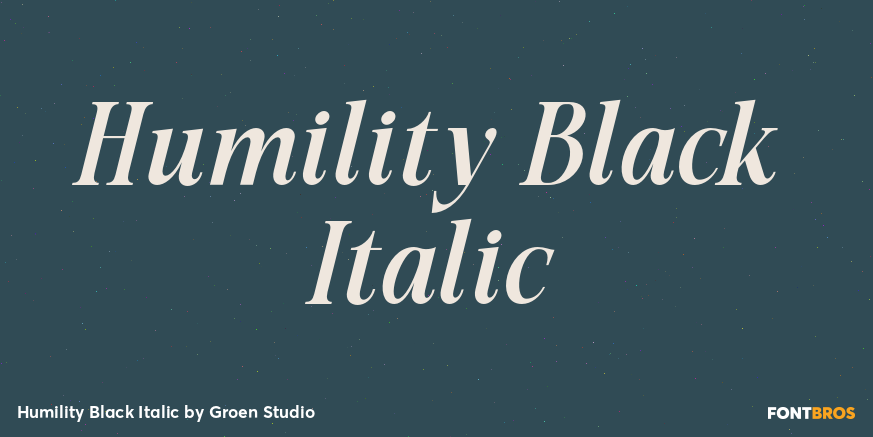 Humility Black Italic Poster