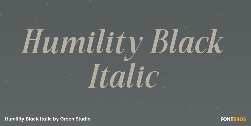 Humility Black Italic Poster