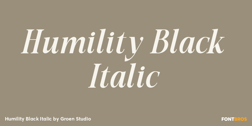 Humility Black Italic Poster