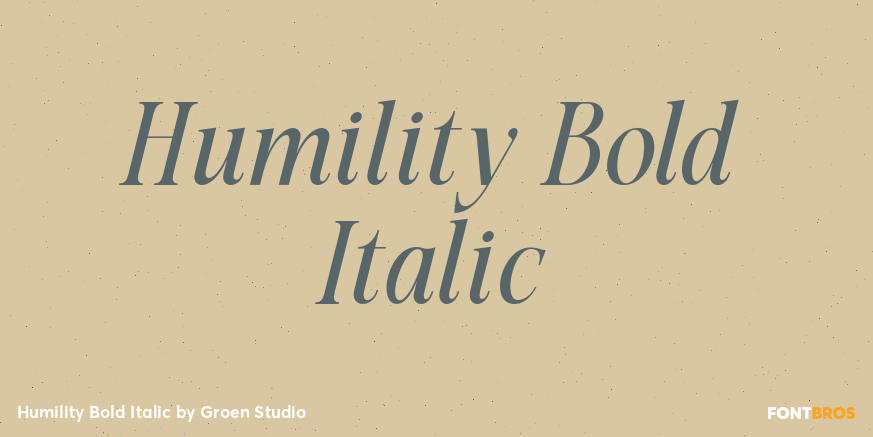 Humility Bold Italic Poster