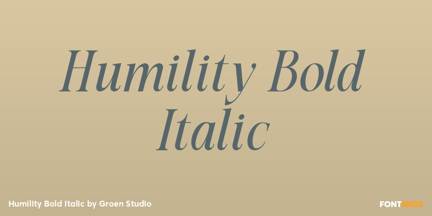 Humility Bold Italic Poster