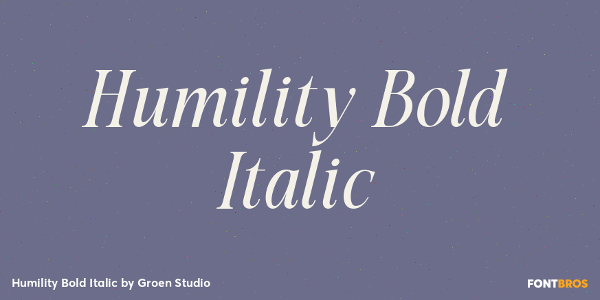 Humility Bold Italic Poster